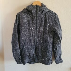 Lululemon, Here To Move Jacket, Luminesce Splatter White‎ Black, Size 6